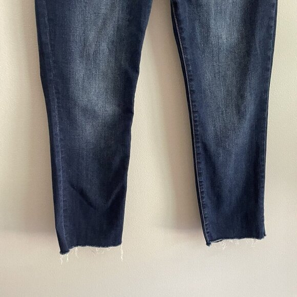 Kut From The Kloth Women SZ 4 Blue Dark Wash Catherine Boyfriend Raw Hem Jeans - Picture 2 of 11